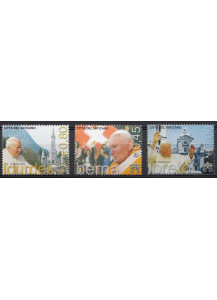 2005 Vaticano i Viaggi Di Giovanni Paolo II Serie 3 Valori Sassone 1393-5